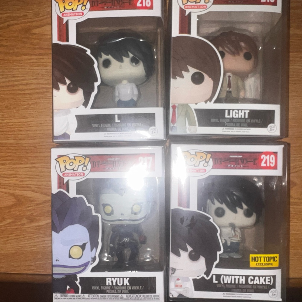 Deathnote funko set bundle 216 217 218 219
